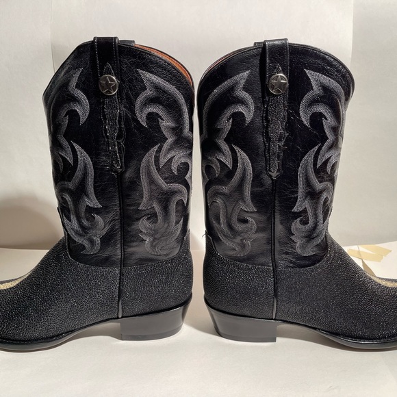 RARE! Stingray and goat leather boots by Rudy Lara size 11 EE. Handmade. NEW! - Picture 6 of 16